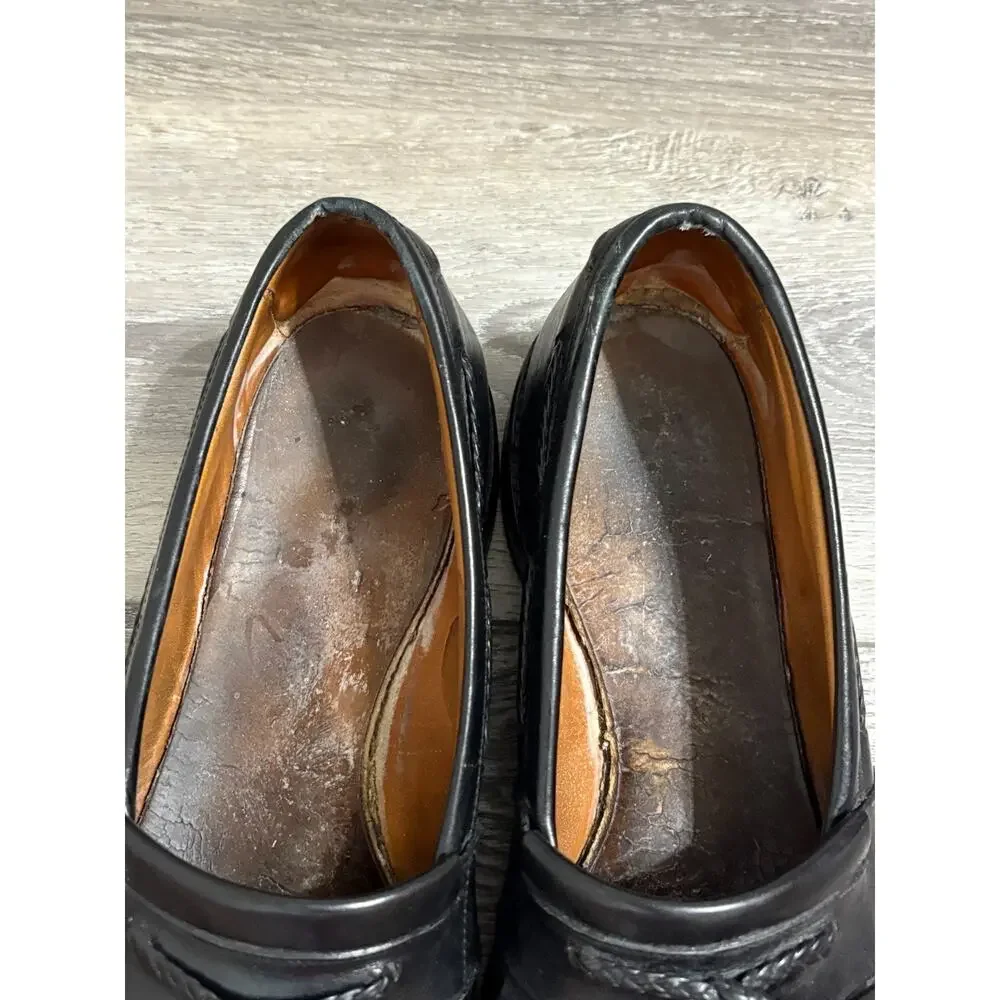 Allen Edmonds Black Tassel Loafers Shoes Preppy Luxury Retro Workwear - Men’s 11
